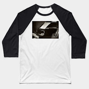 Grand Piano and Music Notes Baseball T-Shirt